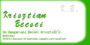 krisztian becsei business card